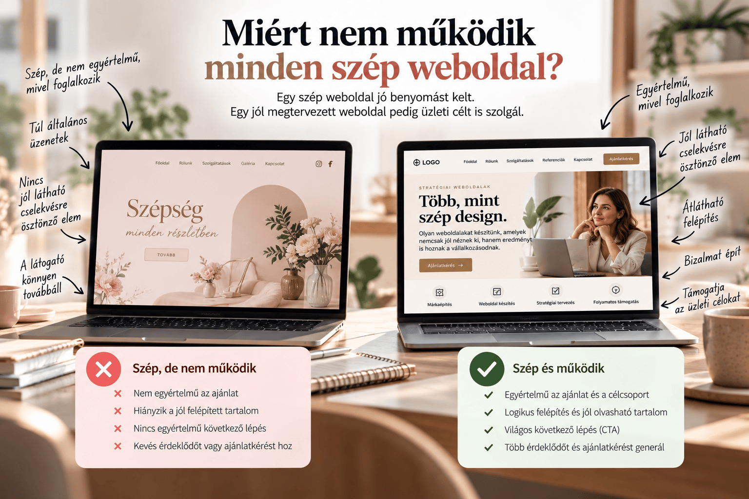 Miért nem működik minden szép weboldal?