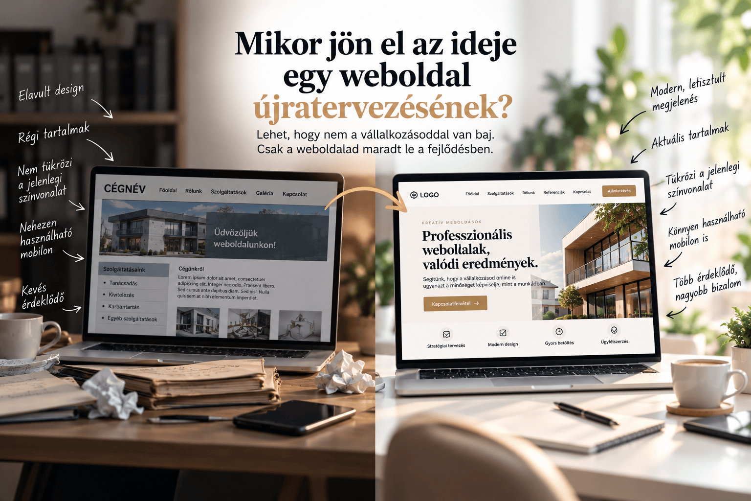 Mikor jön el az ideje egy weboldal újratervezésének, újra elkészítésének?